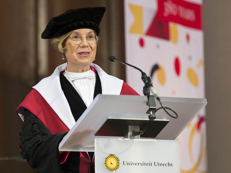  Seitzinger receives an honorary degree from the University of Utrech in 2016.