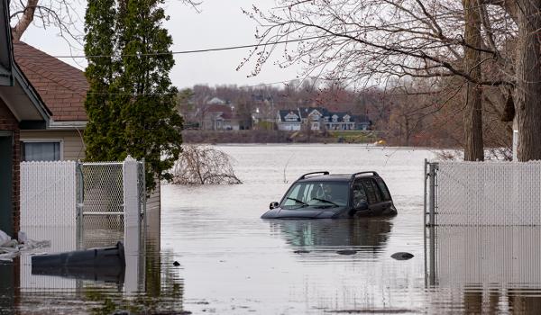 Flooding in Canada car in water