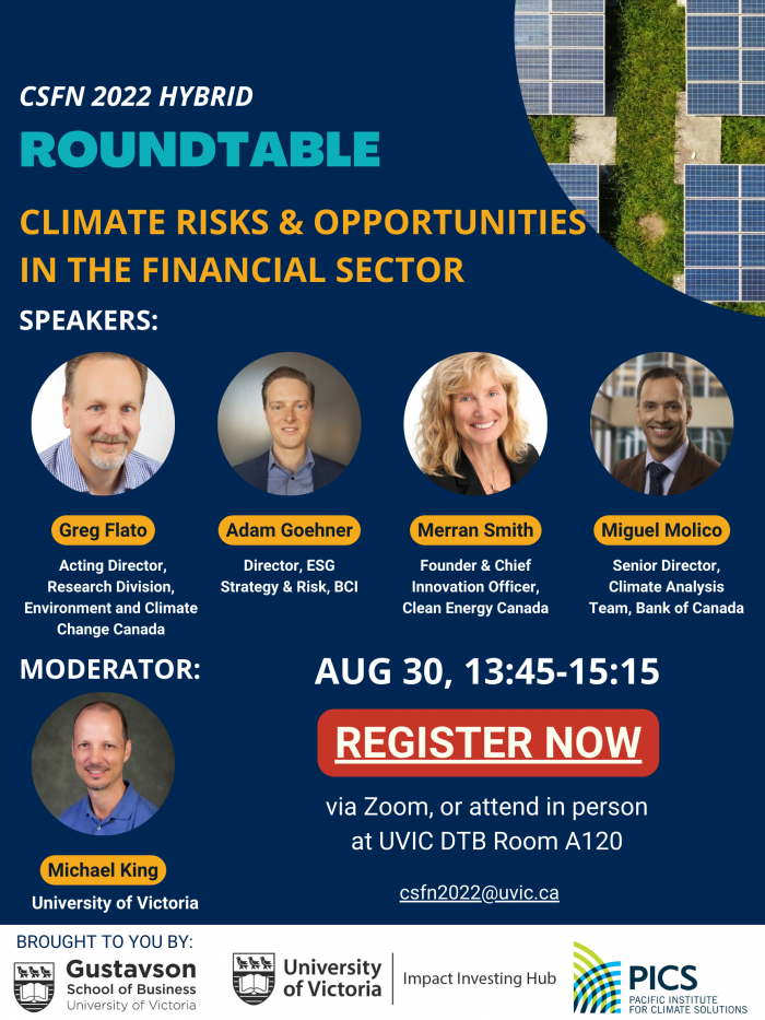 Roundtable session: Climate risks and opportunities in the financial sector